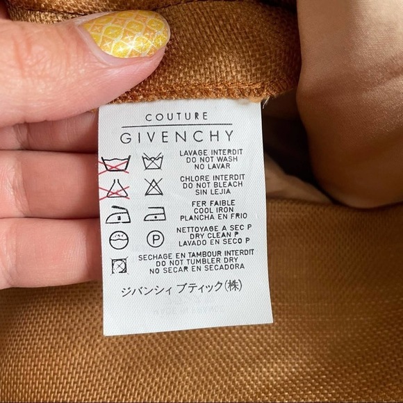 Givenchy Light Brown & White Lace Silk Dress w/Bow - Picture 7 of 16